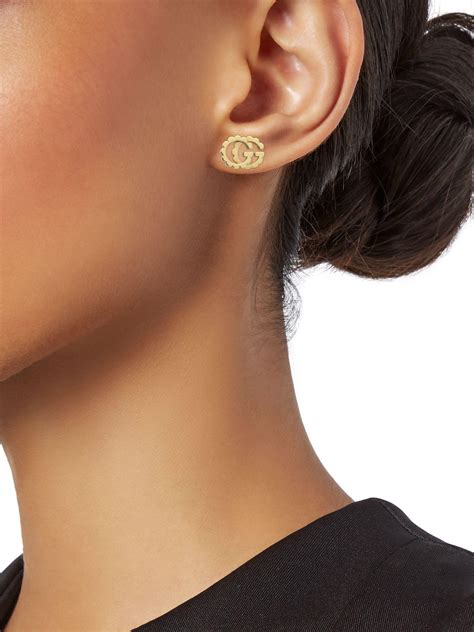 gucci pearl studs|Gucci stud earrings.